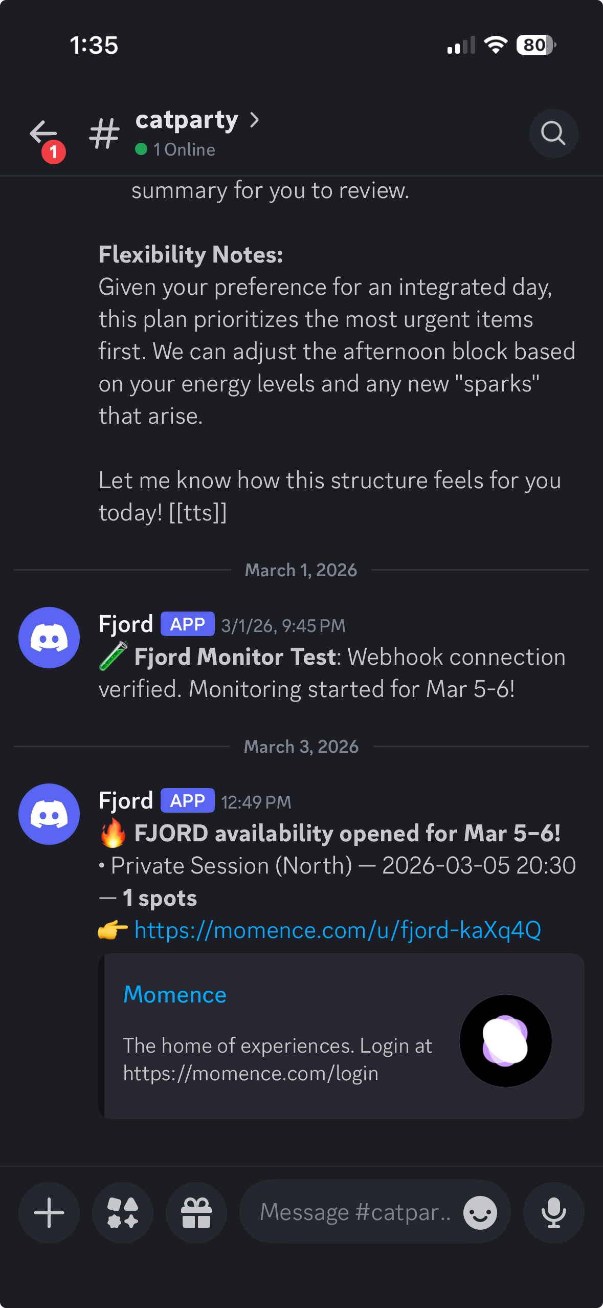 Fjord Sauna Booking Bot screenshot 2