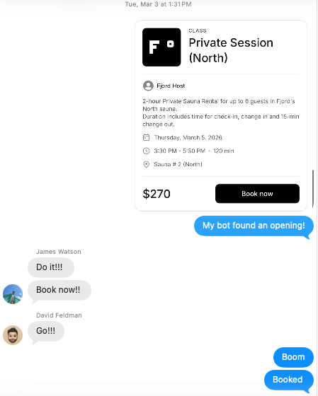 Fjord Sauna Booking Bot screenshot 4